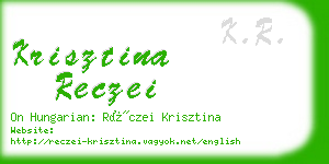 krisztina reczei business card